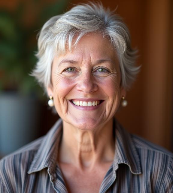 Portrait of the founder of Compass Rose Retirements, smiling warmly.